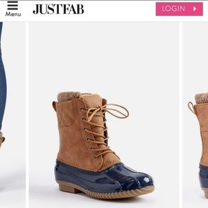 Justfab Tovah Sweater Cuff Duck boots
